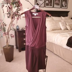 Diane Von Furstenberg Bordeaux Drop Waist Dress